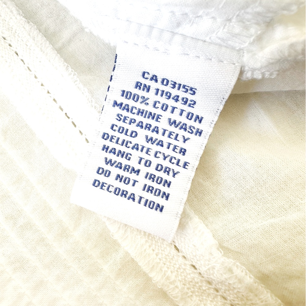 April Cornell Pintuck Bell Sleeve Tunic in Ivory. Size S - Picture 6 of 6